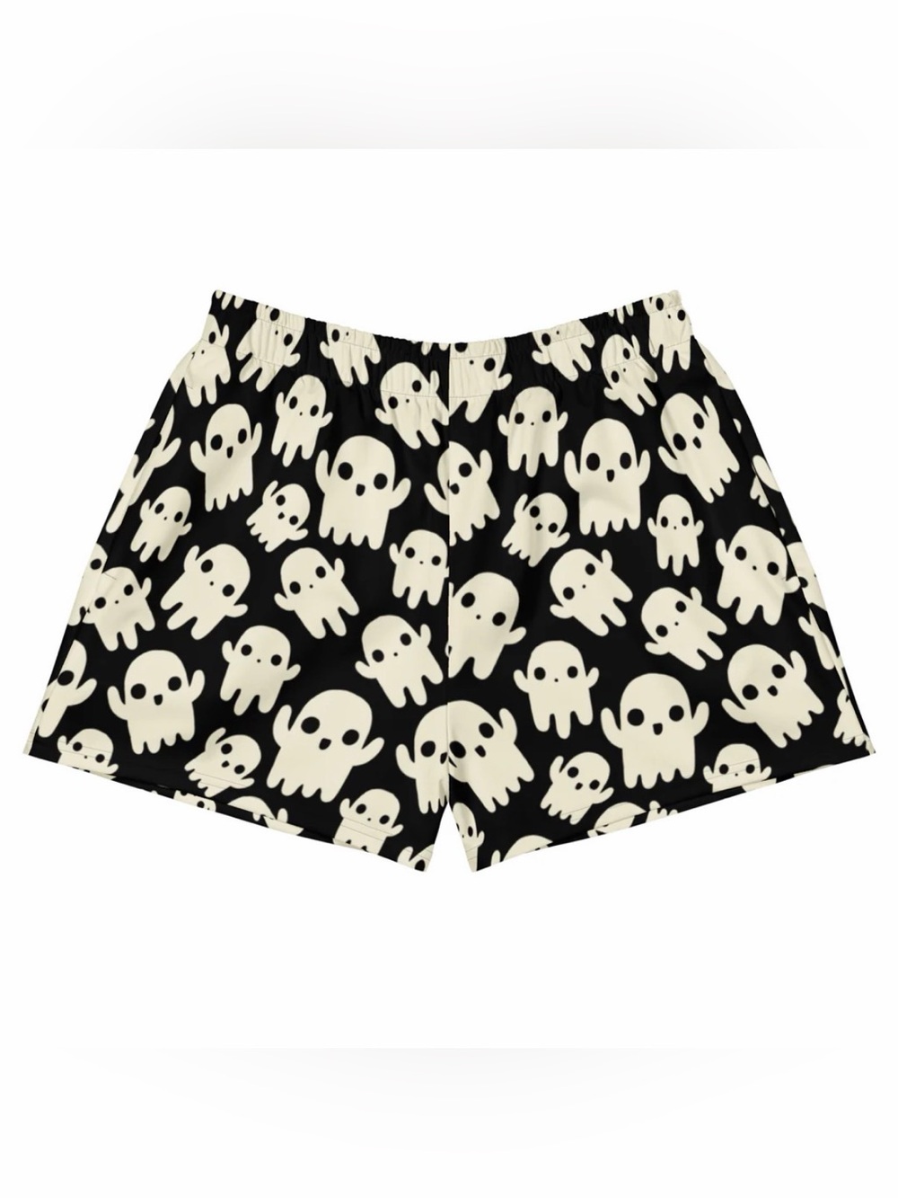 Unisex Black Friendly Ghost Spooky Halloween Shorts Small Brand Murder Apparel